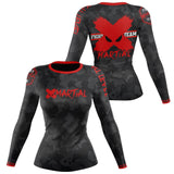 Women's BJJ Rash Guard Black Camo Fight Team X-Tech 25 Series XMARTIAL