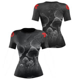 Women's BJJ Rash Guard Black Indigo Mushroom X-Tech 25 Series XMARTIAL