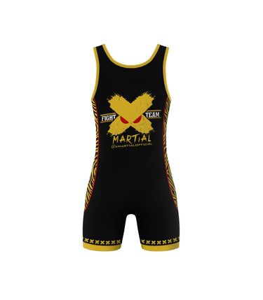 XMartial Fight Team Kids Wrestling Singlet XMARTIAL