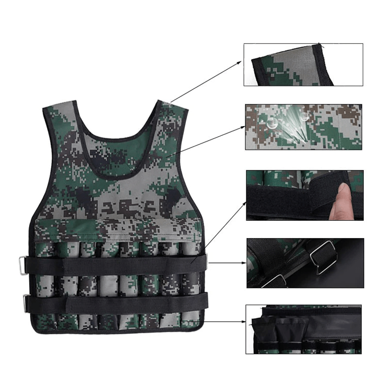 Commercial 20kg Camouflage Weighted Vest – Primal Strength