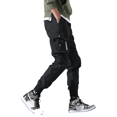 Jet Black Cargo Joggers XMARTIAL